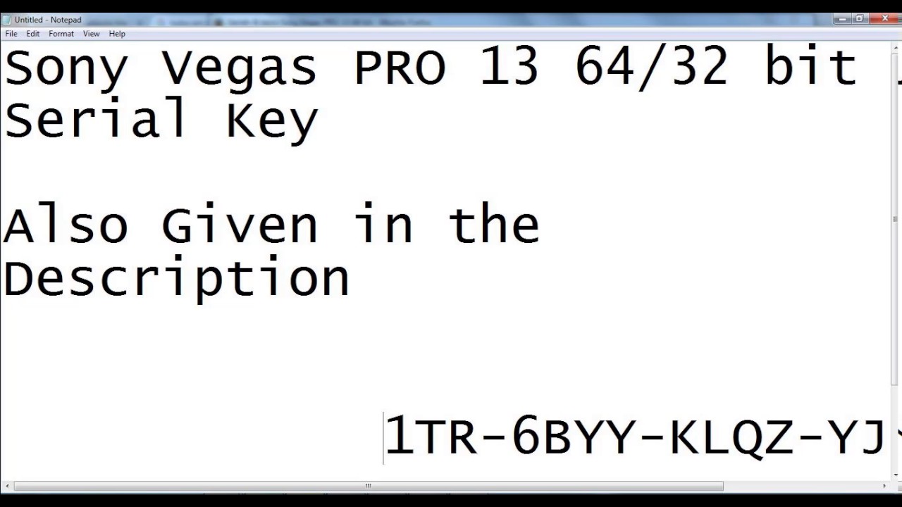 sony vegas pro 13 serial key no download